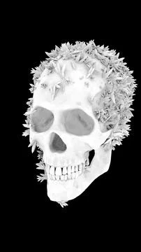 Scull abstract art for background and nft Illustrazione stock