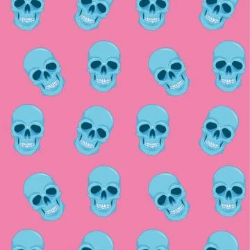 Scull wallpaper Stock Illustration