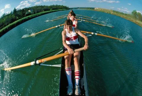 Sculling at Cornell University Stock Photos