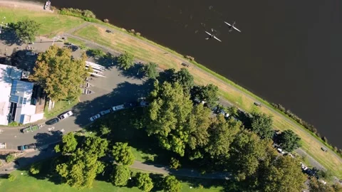 Sculling on the Yarra Stock Footage 152924295