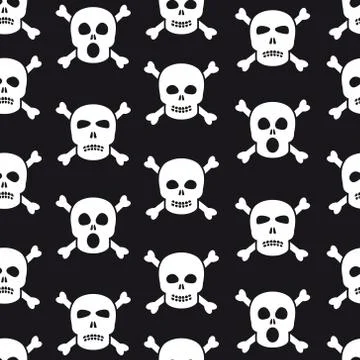 Sculls seamless pattern 스톡 일러스트