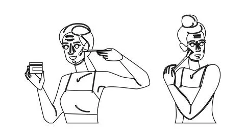 Sculpt contouring makeup vector Illustrazione stock