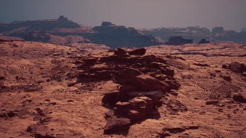 Sculpted by Time, Enigmatic Red Stone Canyon Rises Majestically in the Desert Stock Illustration