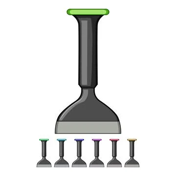 Sculpting brick chisel cartoon vector graphic Stock Illustration