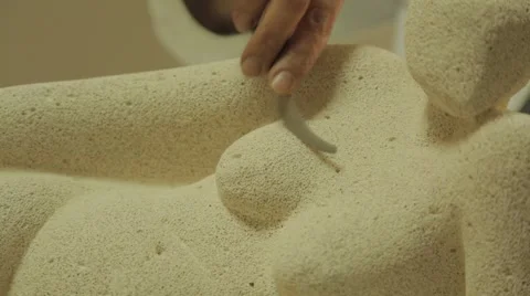 Sculpting Close Up Stock Footage 42003320