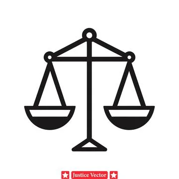 Sculpting Fairness  Artistic Vector Set Depicting Silhouettes of Justice Scal Stock Illustration
