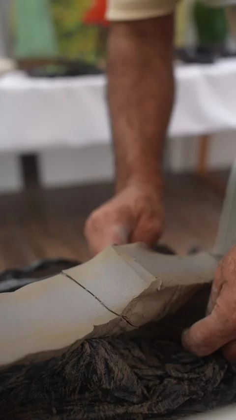 Sculpting in Progress Stock Footage 315786644