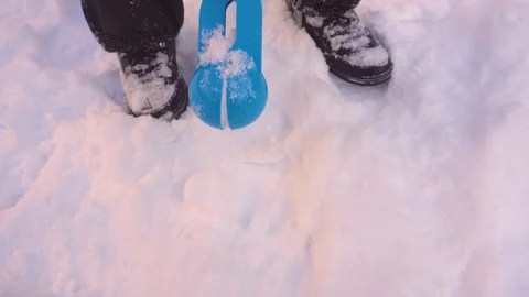 Sculpting Snowflakes with a Special Device Stock Footage 101119835