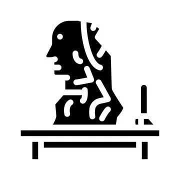 Sculptor courses glyph icon vector illustration sign Stock Illustration