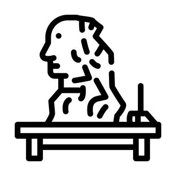Sculptor courses line icon vector illustration line イラスト素材