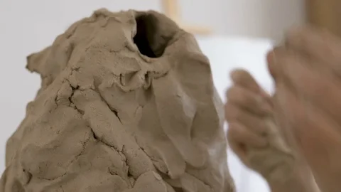 A sculptor creates a sculpture. Stock Footage 83131833