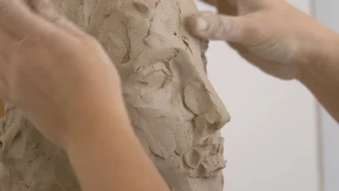 A sculptor creates a sculpture. Stock Footage 83132055