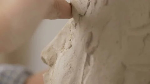 A sculptor creates a sculpture. Stock Footage 83133206