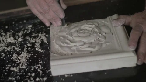 Sculptor Creating Art Decor 4k Stock Footage 75897737