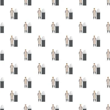 Sculptor creating art pattern on white background 스톡 일러스트