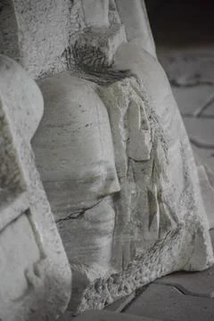 Sculptor with human face Stock Photos