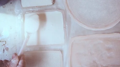 Sculptor plaster Stock Footage 79780772