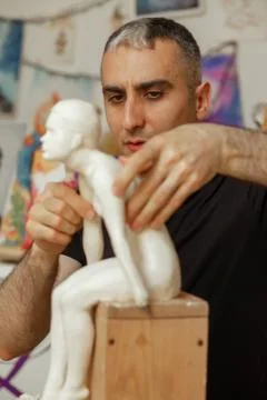 Sculptor at work Фото