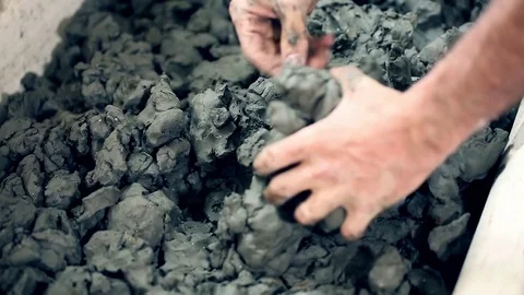 Sculptor is working on the creation of a monument Stock Footage 75459349
