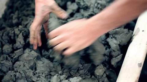 Sculptor is working on the creation of a monument Stock Footage 75459368