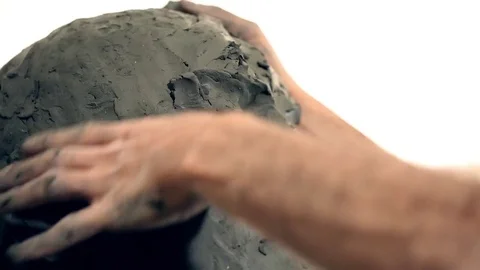 Sculptor is working on the creation of a monument Stock Footage 75459493