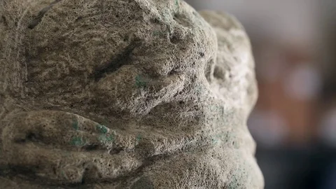 Sculptor is working on the creation of a monument Stock Footage 75459705