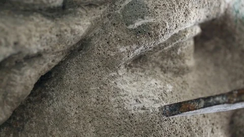 Sculptor is working on the creation of a monument Stock Footage 75459777