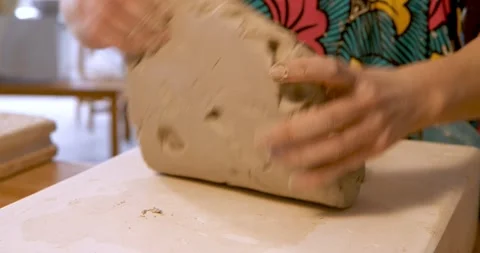 Sculptor's touch in creating process Stock Footage 329310820