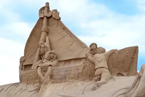 The sculptural composition of the sand. Stock-Fotos