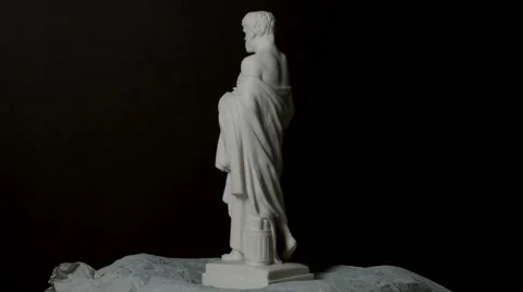 Sculpture of ancient Greek philosopher Stock Footage 45733713