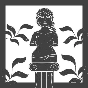Sculpture of aphrodite Stock Illustration