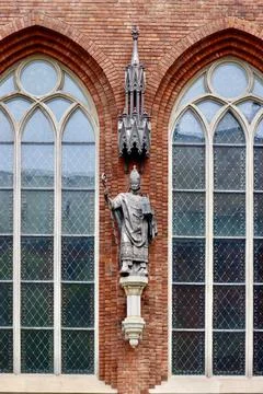 Sculpture of Bishop Albert Stock Photos