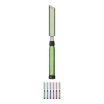 Sculpture chisel carving cartoon vector graphic Illustration