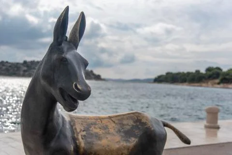 Sculpture of a donkey Stock Photos