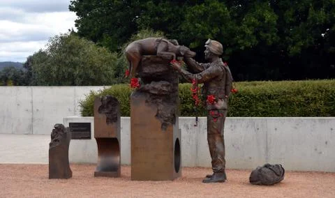 Sculpture of Explosive Detection Dogs Stock Photos