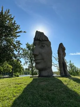 Sculpture face Stock Photos
