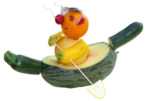 Sculpture from fruit Stock Photos