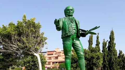 Sculpture of Goya Stock Footage 159707357