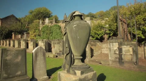 Sculpture in graveyard, Edinburgh Stock Footage 65874027
