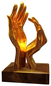 Sculpture of hands Stock Photos