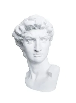 Sculpture head of David, isolate Stock Photos