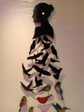 Sculpture of a lady Stock Illustration