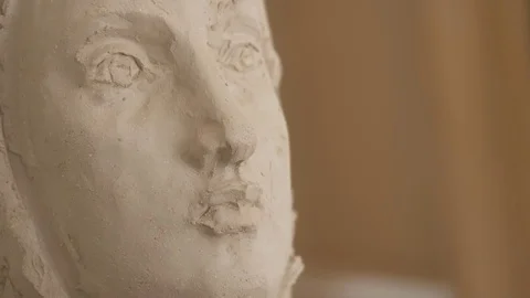 A sculpture made of clay. Stock Footage 83133952