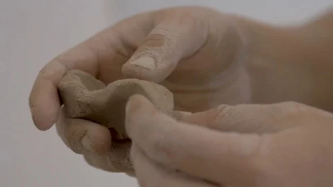 A sculpture made of clay. Stock Footage 83135388