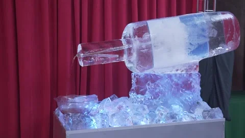 A sculpture made of ice. Stock Footage 228490120