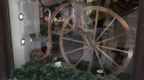 Sculpture of a man for a showcase Stock Footage 61394002