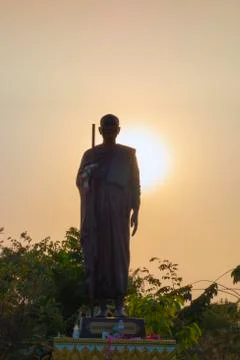 Sculpture of Monk Stock Photos