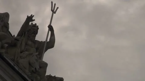 Sculpture Of Neptune Video stock 7749945
