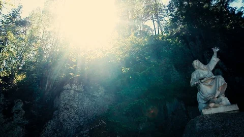 Sculpture in the park Stock Footage 90966218