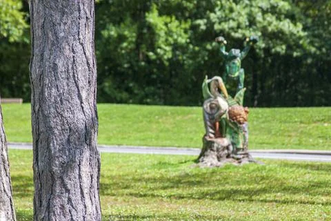 Sculpture in a park Stock Photos